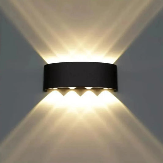 Aplica LED Exterior Ellis, 8W, 8 Surse de lumina, Lumina Calda, Negru