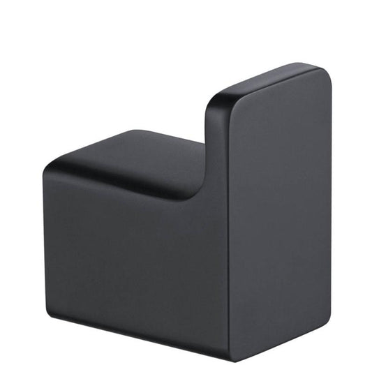 Cuier de perete MONO, negru mat, din oțel inoxidabil – 25×35 mm