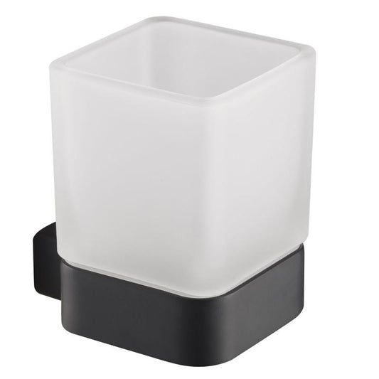 Suport pentru pahar din sticlă MONO – Negru mat
