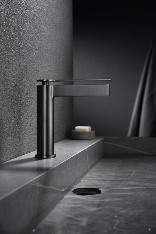 Baterie lavoar ELEGANT cu montaj pe lavoar – gun metal