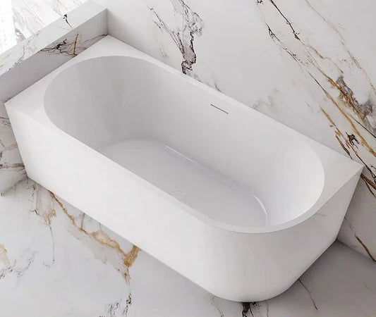 Cada baie freestanding CAIRO 170x80x58cm, alba, dreptunghiulara, acril sanitar ranforsat cu fibra de sticla