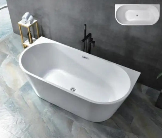 Cada baie freestanding TAMPA 170x80x58cm, alba, ovala, acril sanitar ranforsat cu fibra de sticla