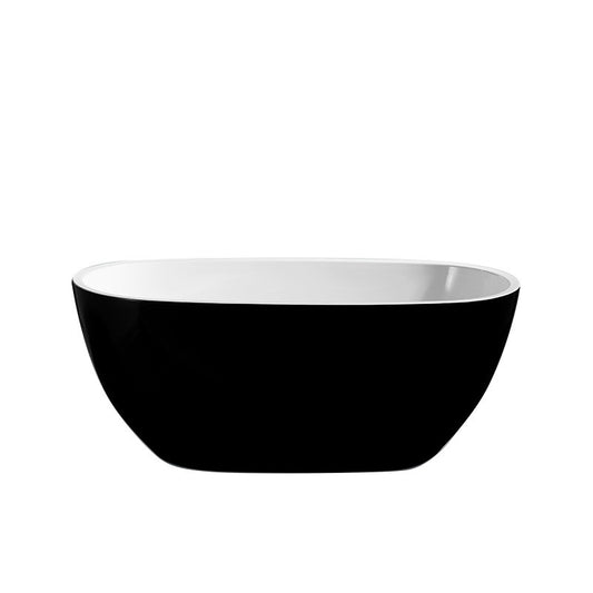 Cada freestanding, Florida, Aura Black 170, ovala, cu instalatie completa, alb si negru