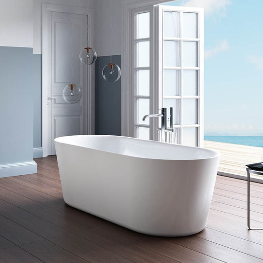 Cada freestanding Florida, Ava 167.5, ovala, cu instalatie completa, alb