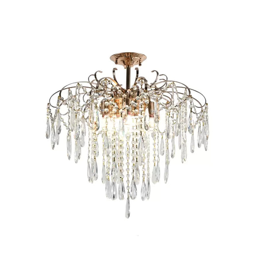 Candelabru Cristal EGO 9x E27, Diametru 60cm, Auriu Lucios