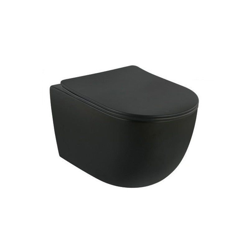 Capac WC, Fluminia, Minerva, SoftClose, Quick Release, negru mat