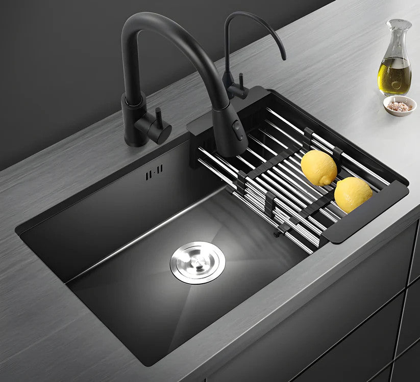 Chiuveta multifunctionala cu accesorii incluse, HS Nano Black 74x44x21 cm