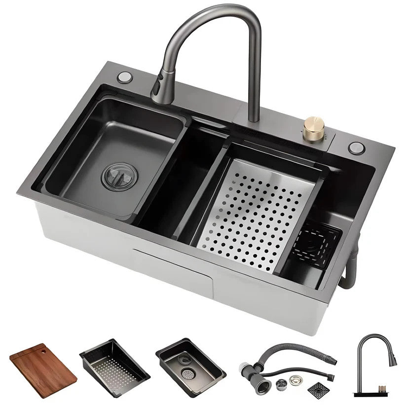 Chiuveta multufunctionala cu accesorii incluse, FY 7546, Gri antracit