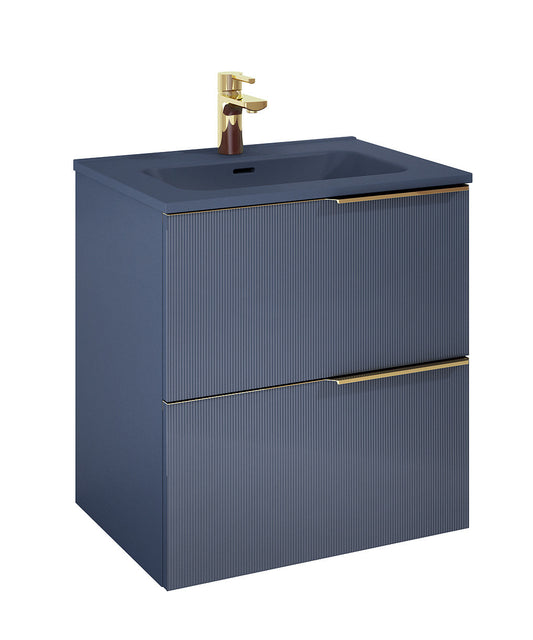 Dulap de baie cu 2 sertare – navy blue mat – MONTEREY GLASS