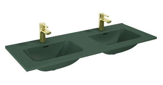 Lavoar dublu încorporabil 120cm, verde mat – Skappa