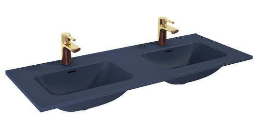 Lavoar dublu încorporabil 120cm, navy blue mat – Skappa