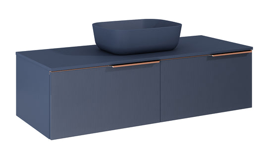 Dulap de baie cu 2 sertare 120×45,3×31,8 – navy blue mat – Monterey Glass