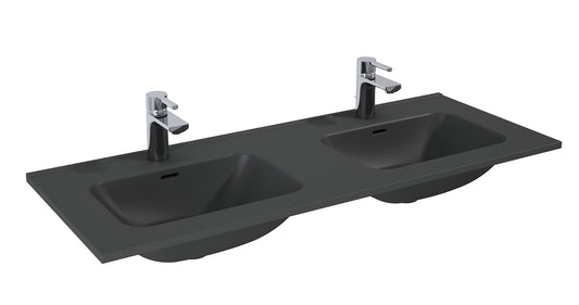 Lavoar dublu încorporabil 120cm, antracit mat – Skappa