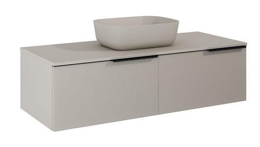 Dulap de baie cu 2 sertare 120×45,3×31,8 – bej mat – Monterey Glass