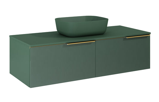 Dulap de baie cu 2 sertare 120×45,3×31,8 – verde mat – Monterey Glass