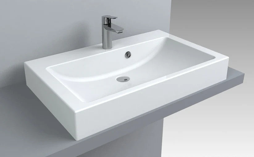 Lavoar Bratislava 750 pentru blat alb lucios