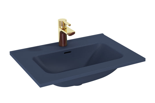 Lavoar încorporabil din marmură, navy blue mat – SKAPPA