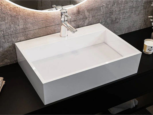Lavoar pe blat Mares 600, Miraggio alb mat