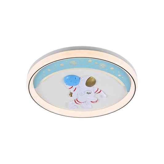 Lustra LED cu telecomanda MORETTI 120W, lumina Rece/Calda/Neutra, Dimabila, Albastru Alb