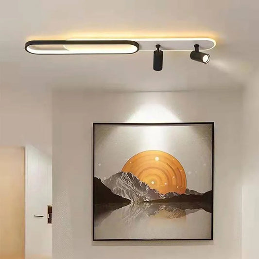 Lustra LED cu Proiector Reglabil FISSO Camilla 49W, lumina Rece/Calda/Neutra, Negru