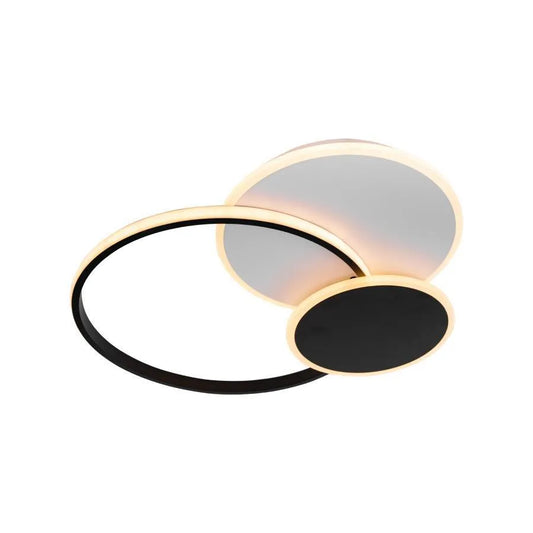 Lustra LED cu telecomanda KILLIAN 71W, 3 Cercuri, lumina Rece/Calda/Neutra, Dimabila, Negru Alb