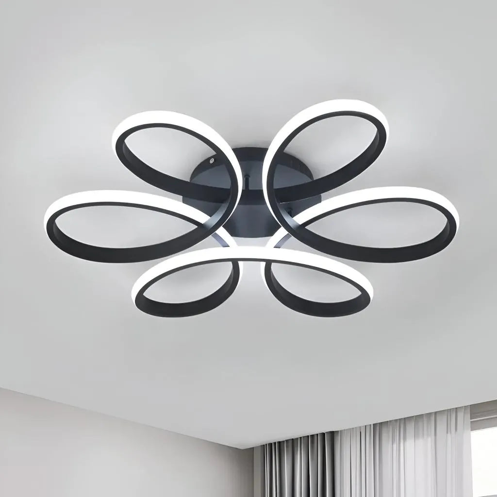 Lustra LED cu telecomanda HELIX 108W, lumina Rece/Calda/Neutra, Dimabila, Negru