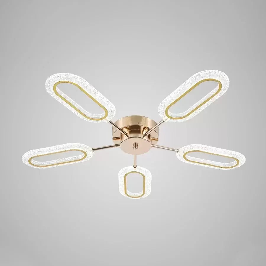 Lustra LED SNOWIE 40W, 5 Elemente, lumina Rece/Calda/Neutra, Auriu Alb