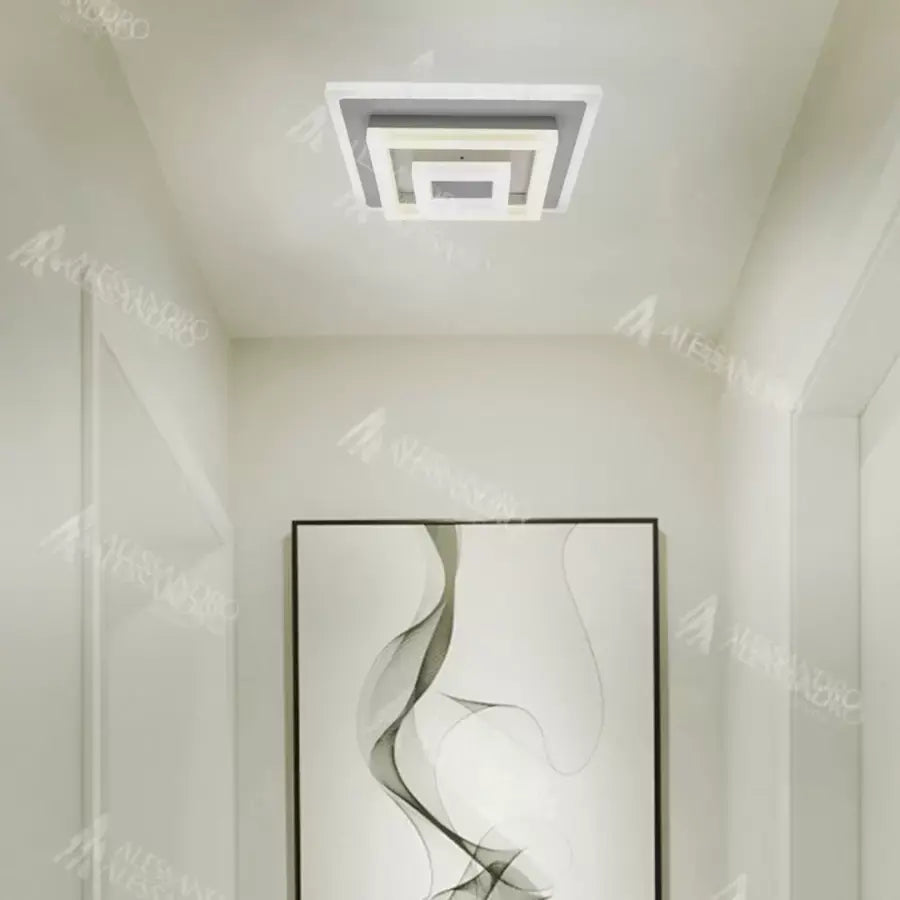 Lustra LED MEDEEA 24W, Diametru 26cm, Patrata, lumina Rece/Calda/Neutra, Alb
