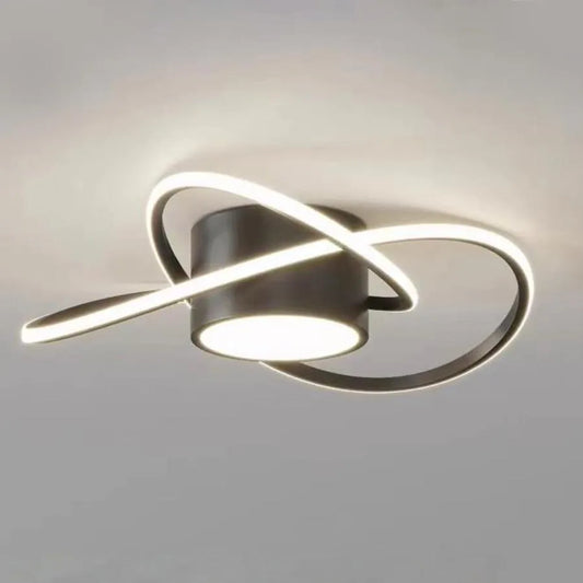 Lustra LED MIMA 30W, lumina Rece/Calda/Neutra, Negru