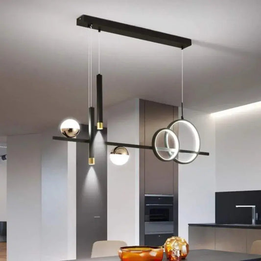 Lustra LED suspendata cu telecomanda DAMARA 46W, lumina Rece/Calda/Neutra, Dimabila, Negru, Inaltime Reglabila