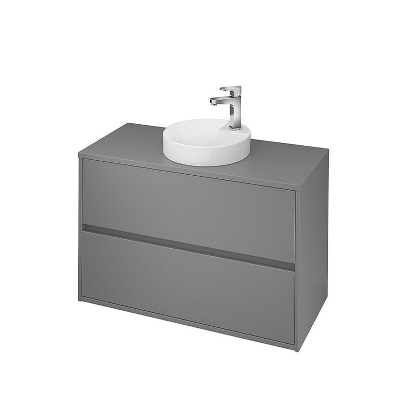 Mobilier suspendat Cersanit, Crea, pentru lavoar pe blat, 80 cm, gri
