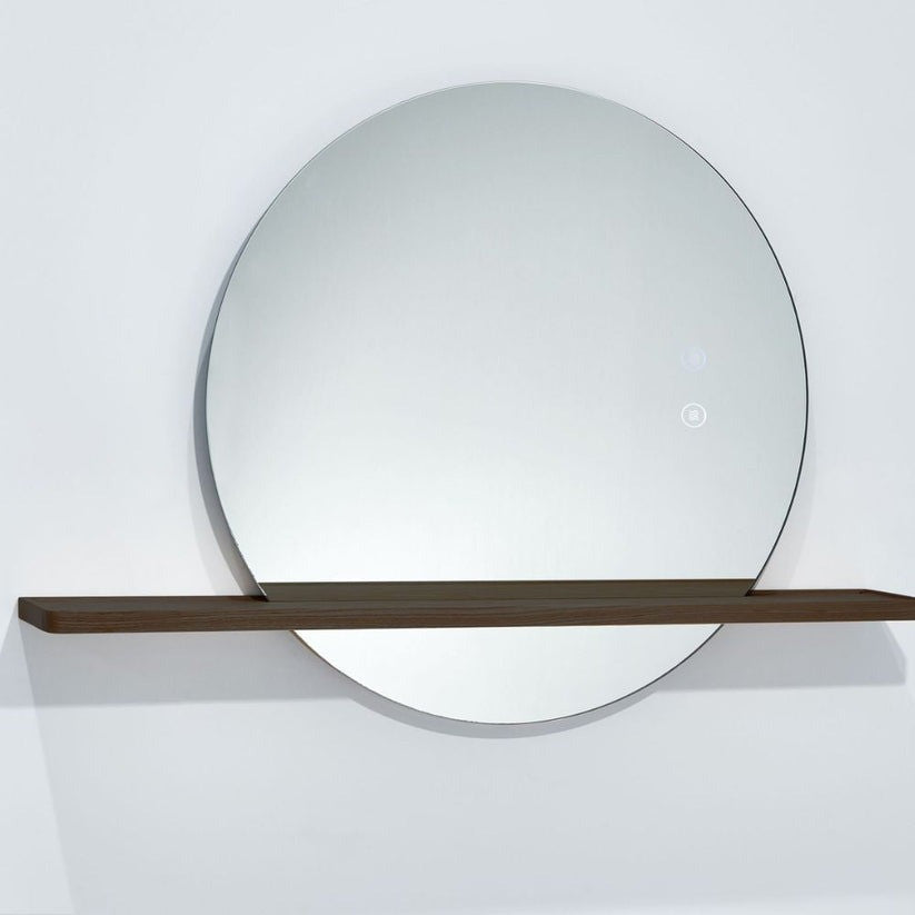 Oglinda LED cu Polita de Lemn Inclusa 60cm Functie Dezaburire, Touch si 2 Lumini J148