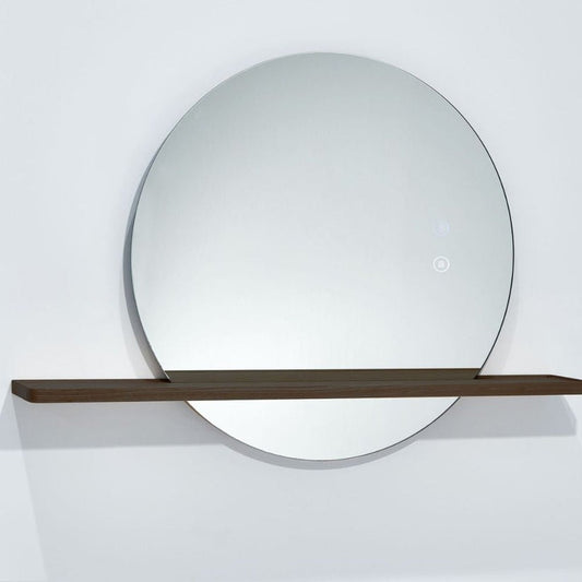 Oglinda LED cu Polita de Lemn Inclusa 60cm Functie Dezaburire, Touch si 2 Lumini J148