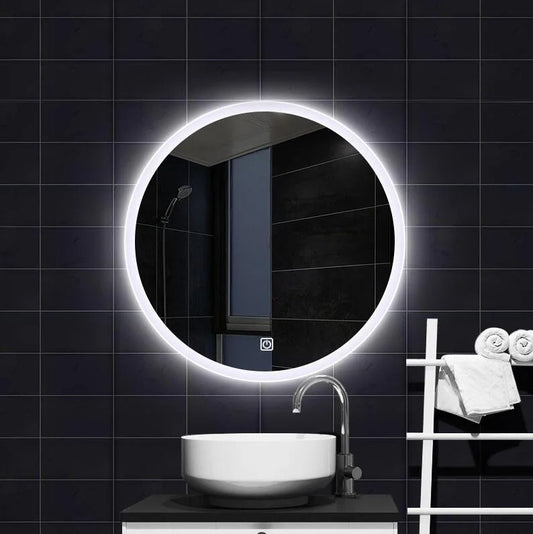 Oglindă LED, lumină reglabilă, dezaburire, 2 db bluetooth, 80cm