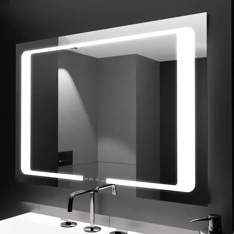 Oglinda LED Senzor Sole Sistem Dezaburire Ceas Temperatura 90x60 cm Colectia Marcello Funghi