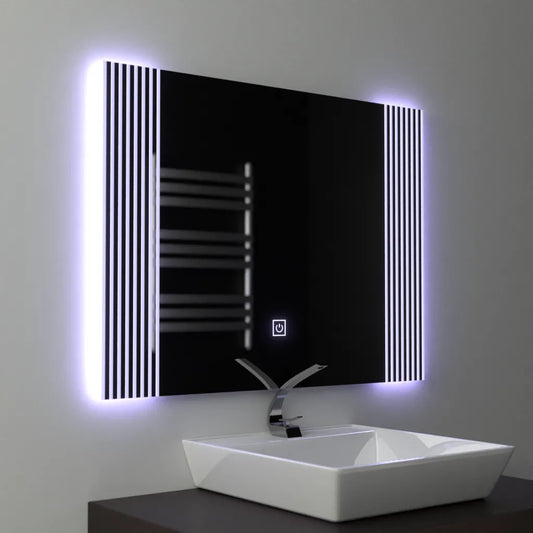 Oglinda LED Rectangulara, 80x60cm, Infinity Frame Basic Touch