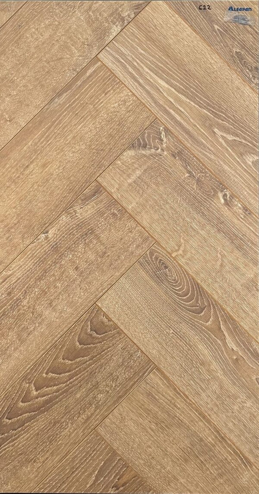Parchet laminat Alsapan Herringbone Balearic Oak 12 mm, clasa trafic AC6, bizotat 4V 5G