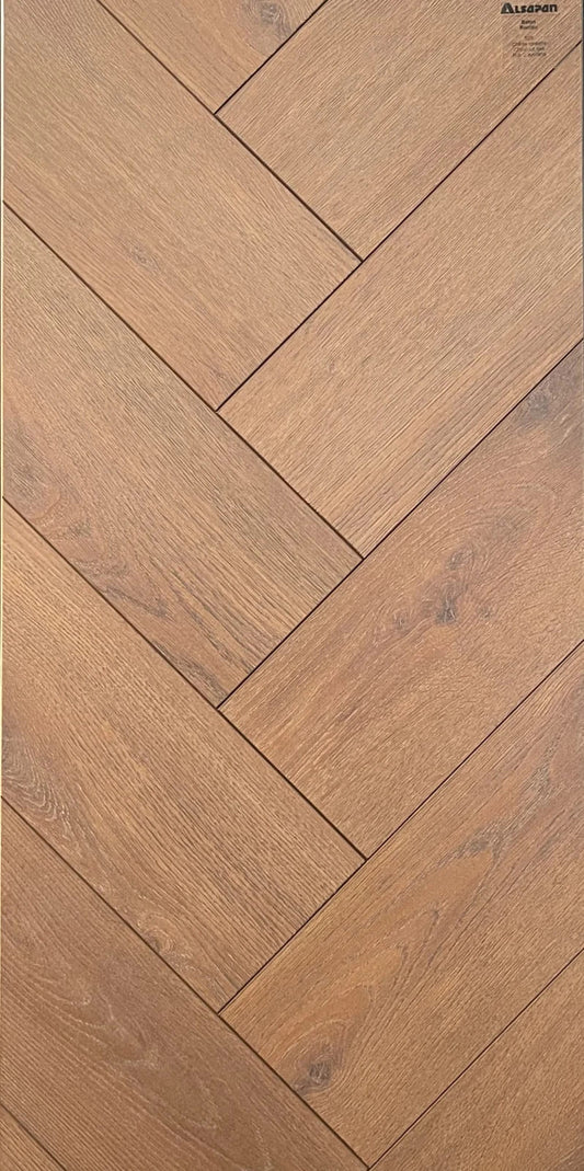 Parchet laminat Alsapan Herringbone Chestnut Oak 12 mm, clasa trafic AC6, bizotat 4V 5G