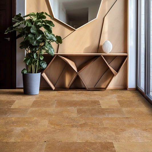 Placi Travertin Noce CC Lustruit Chituit Eco Com 30.5 x 61 x 1.2 cm
