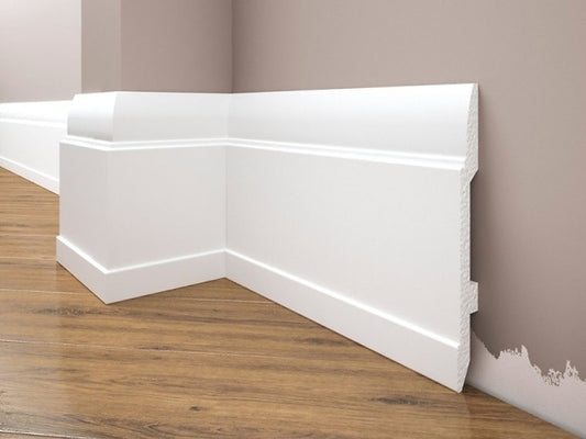 Plinta decorativa alba duropolimer 25