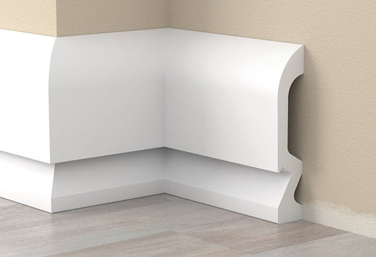 Plinta LED decorativa alba duropolimer 19