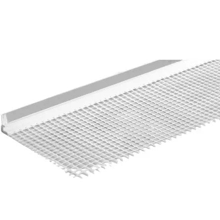 Profil de colt din PVC cu plasa de legatura tamplarie perete ProFEEL 6 mm, 2.4 ML