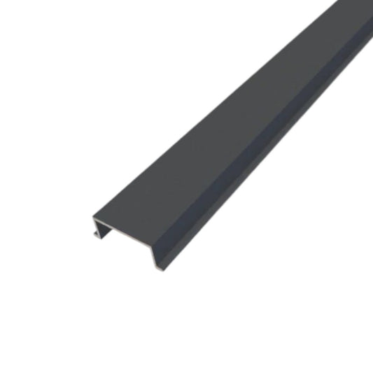Profil inchidere stalp, aluminiu, Naimeed D6480, 187x2.8x0.5 cm, Negru