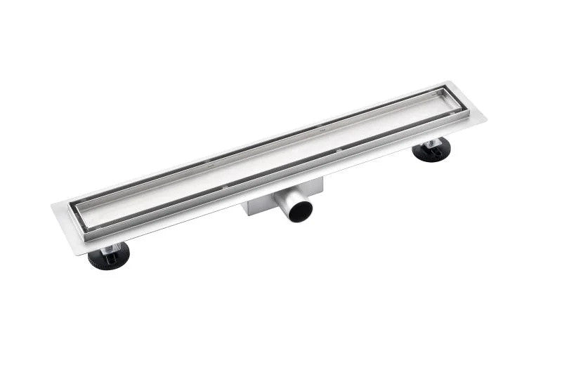 Rigolă de scurgere 2în1, din oțel inoxidabil, cu grilă reversibilă, 80cm – crom