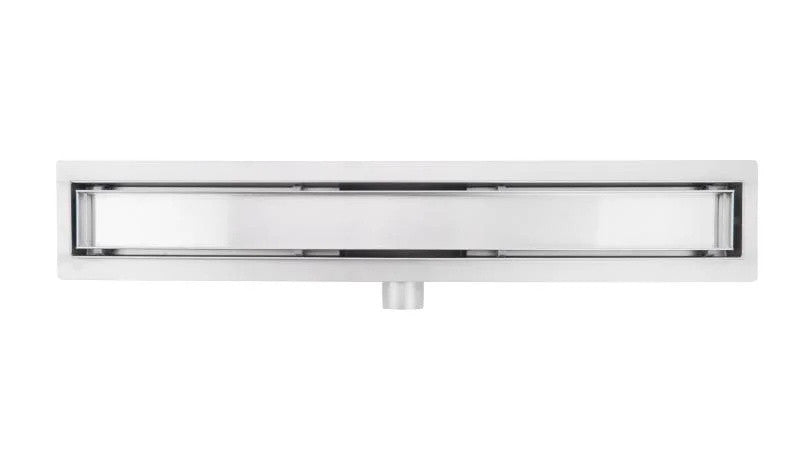 Rigolă de scurgere 2în1, din oțel inoxidabil, cu grilă reversibilă, 90cm – crom
