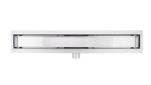 Rigolă de scurgere 2în1, din oțel inoxidabil, cu grilă reversibilă, 90cm – crom