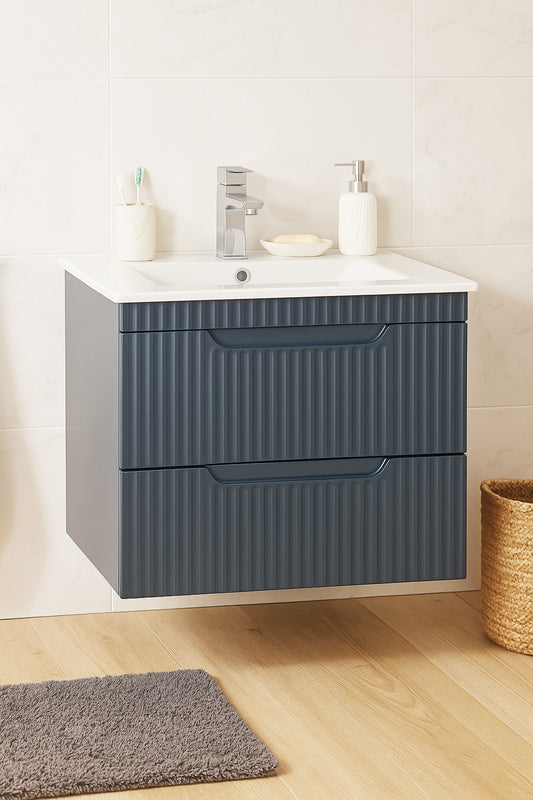 Mobilier Baie și lavoar, Seria 033, Suspendat, Sertare, 60cm, Antracit