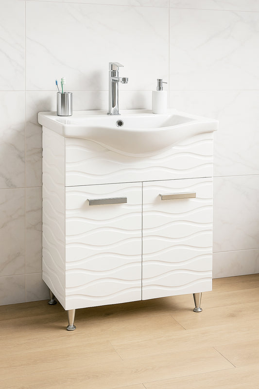 Mobilier Baie și lavoar, Seria 144, 65cm, Alb