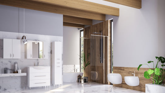Mobilier Baie Kit și lavoar, Seria 187, 80cm, Alb