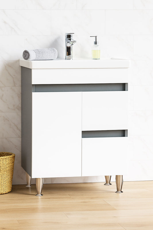 Mobilier Baie MDF și lavoar, Seria 288, 60cm, Antracit